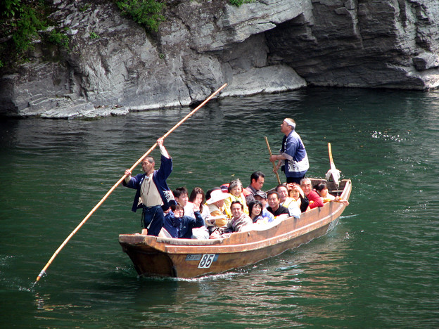 長瀞ライン下り　親子